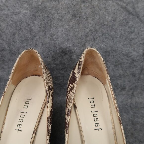 Jon Josef Shoes Womens 8.5 Pumps Fashion Leather Peep Toe Stiletto Snakeskin - Picture 4 of 16